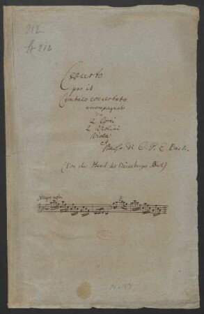Konzerte; cemb, strings, cor (2); F-Dur; H 470; Wq 42