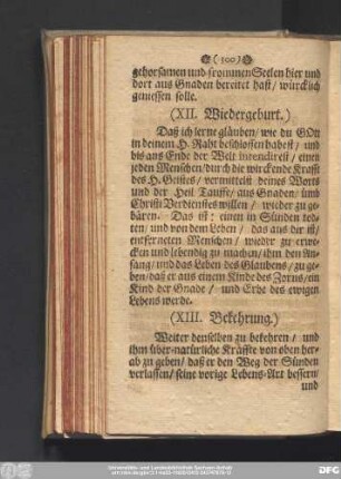 (XIII. Bekehrung.)