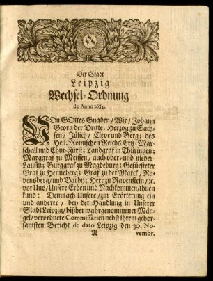[Rescripten und Wechsel-Ordnungen]