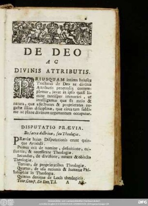 De De Ac Divinis Attributis.