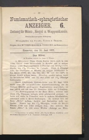 6. 30. Juni 1891