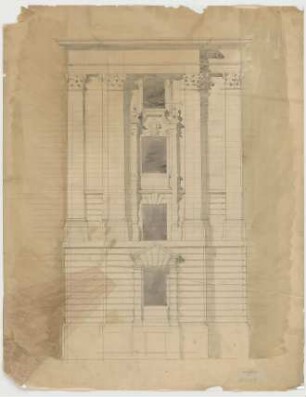 Thiersch, Friedrich von; München; Justizpalast - Risalit (Ansicht)