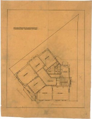 Billing, Hermann; Karlsruhe, Eisenlohrstr. / Bunsenstr. 22; Haus Muser - Grundriss