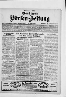 Berliner Börsen-Zeitung, Morgenausgabe