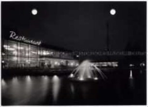 Berlin, Charlottenburg, Restaurant am Funkturm bei Nacht