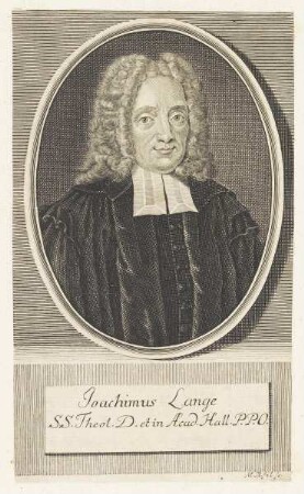 Bildnis des Joachimus Lange