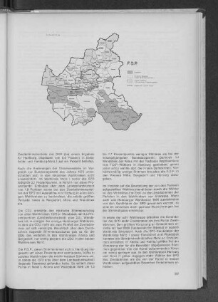 Schaubild 4c: Die Hamburger Stadtteile nach der Veränderung der Zweitstimmenanteile für die im Bundestag vertretenen Parteien - Bundestagswahl 1976 gegenüber 1972 - F.D.P.