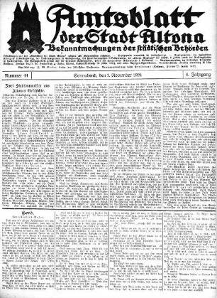 Nummer 44 : Sonnabend, den 1. November 1924