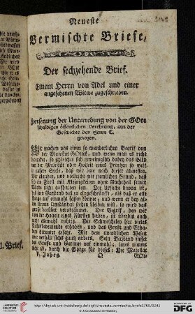 Der sechzehende Brief