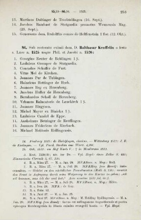 253-256, Matrikel 86, 1-37 (1525/26) und 87, 1-22 (1526)