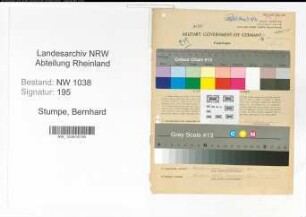 Entnazifizierung Bernhard Stumpe , geb. 22.12.1901 (Angestellter)