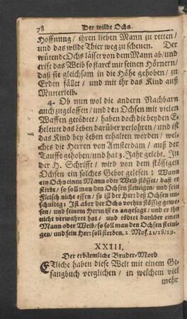 XXIII. Der erbämliche Bruder-Mord.