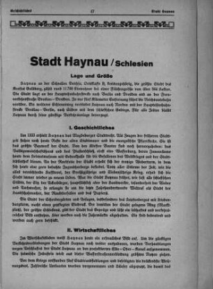 Stadt Haynau/Schlesien
