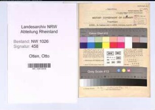 Entnazifizierung Otto Otten , geb. 01.12.1904 (Postbetriebsassistent)