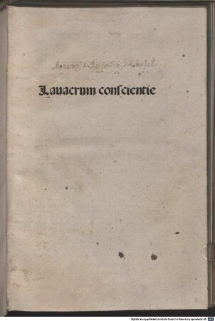 Lauacrum conscientie