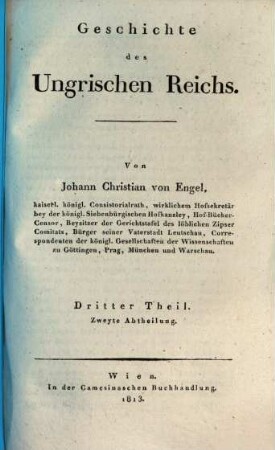 Geschichte des Ungrischen Reichs, 3,2