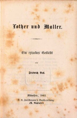 Lother und Maller : ein episches Gedicht