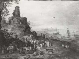 Küstenlandschaft mit der Berufung des Petrus und Andreas : Bruegel (d. Ä.): Küstenlandschaft