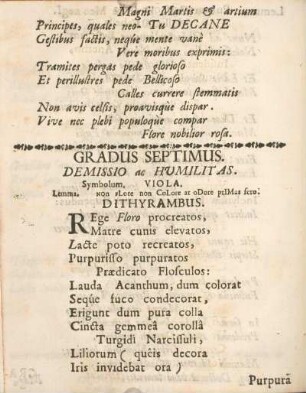 Gradus septimus. Demissio ac hvmilitas.