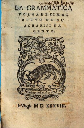 La Grammatica Volgare