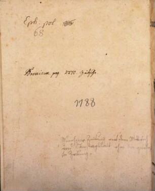 Kurfürstlich gnädigst privilegirte Münchner-Zeitung. 1788