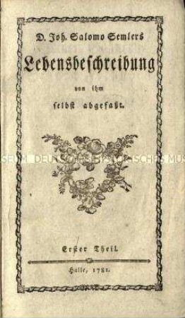 Biographie von Johannes Salomo Semler