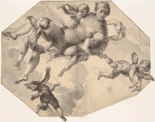 Venus, von Putten getragen (nach dem Fresko Paolo Veroneses in Murano, Palazzo Trevisan)