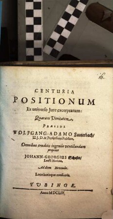 Centuria Positionum Ex universo Iure excerptarum
