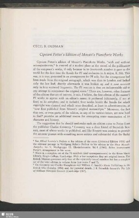 Cipriani Potter's Edition of Mozart's Pianoforte Works