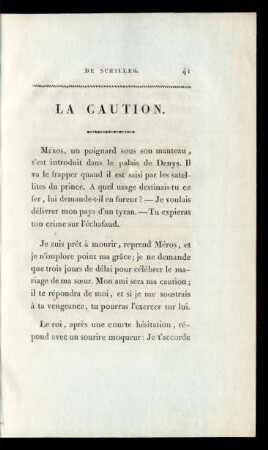La Caution.
