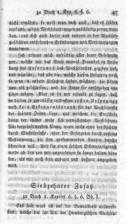 Siebzehnter Zusatz zu Buch 1. Kapitel 6. § 6. Bd. 1.