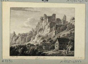 Stadt und Burg Hohnstein in der Sächsischen Schweiz (?)