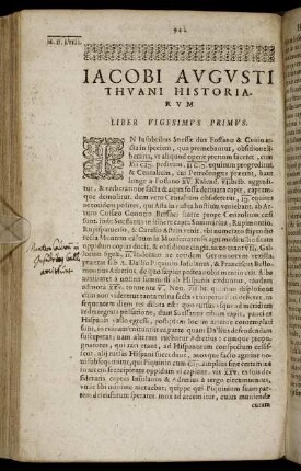 Liber Vigesimus Primus.