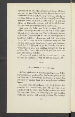 Der Stein des Anstoßes
