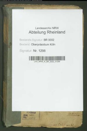 Kasernierung der Landwehr Bd.1