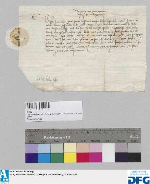 Bischof Johann (II.) von Würzburg sagt der Nürnberger Kaufmannschaft sicheres Geleit zur Frankfurter Fastenmesse zu.