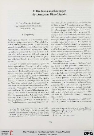 V. Die Kunstanschauungen des Antiquars Pirro Ligorio