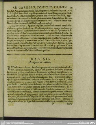 Cap. XII. Accusatoris Cautio