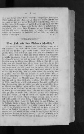 Was sind wir den Thieren schuldig?