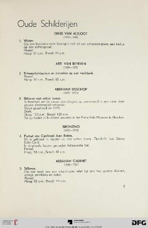 Oude Schilderijen (Nr. 1-77)