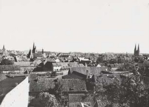 Quedlinburg, Blick vom Burgberg über die Stadt nach Nordosten