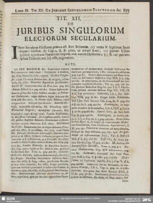Tit. XII. De Juribus Singulorum Electorum Secularium