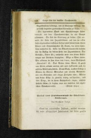 Versuch eines Statutenentwurfs für Schullehrer-Conferenzen