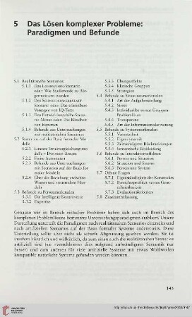 5. Das Lösen komplexer Probleme: Paradigmen und Befunde