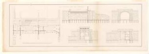 Siel für die Warthe, Küstrin: Bl. 55: Grundriss, Schnitte, Ansichten (aus: Bauausführungen des preußischen Staats, Bd. 1)