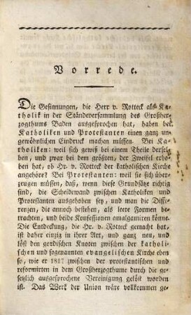 Rede an die Ständeversammlung des Großherzogthums Baden entgegengesetzt der Rede des Herrn Hofraths von Rotteck, Mitgliedes der ersten Kammer der badischen Ständeversammlung