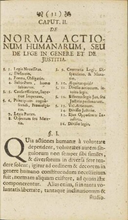 Caput II. De Norma Actionum Humanarum, Seu De LFGE In Genere Et De Justitia