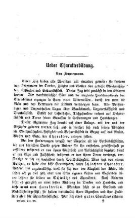 Ueber Charakterbildung
