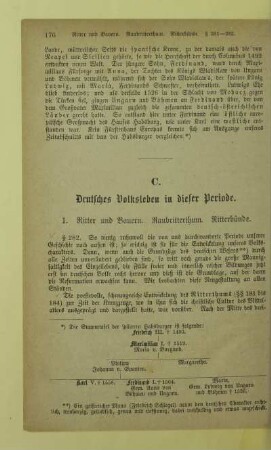C. Deutsches Volksleben in dieser Periode