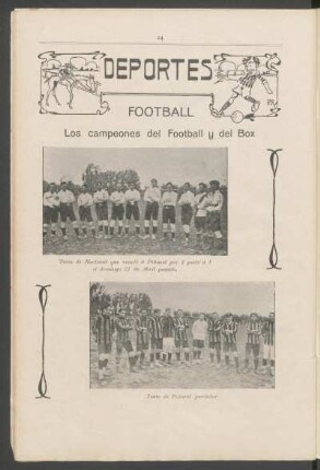 Football - [Fotografías] : Los campeones del Football y del Box